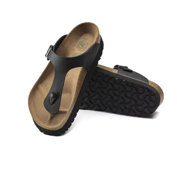NEW NWT Birkenstock - Papillio Gizeh Platform Vegan Black - 2 Sizes Available - Picture 1 of 16